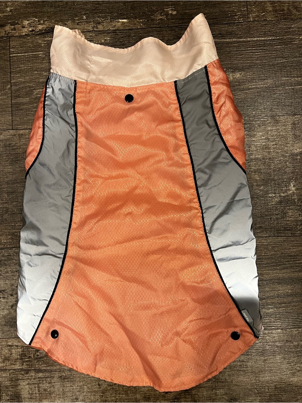 Top Paw Orange and Gray Reflective Dog Coat